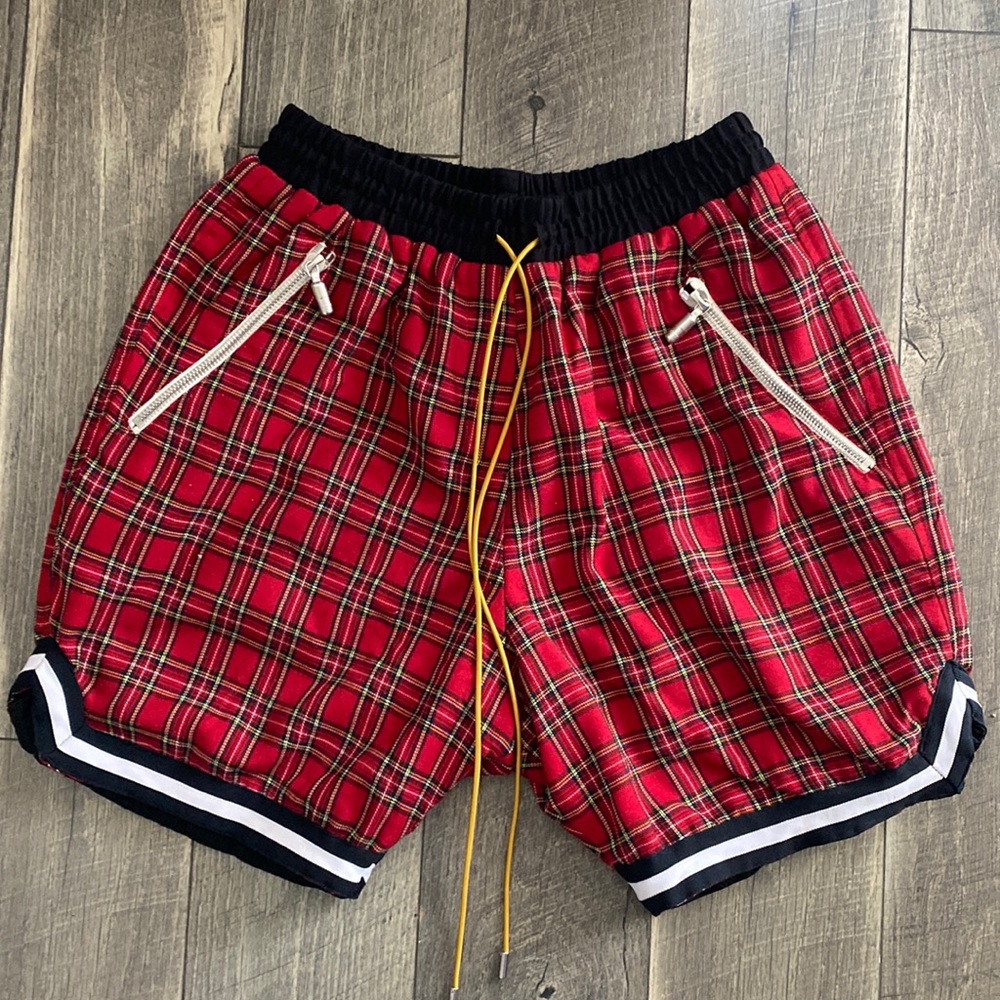 SOLD Rhude Basketball Red Plaid Luxury Shorts
